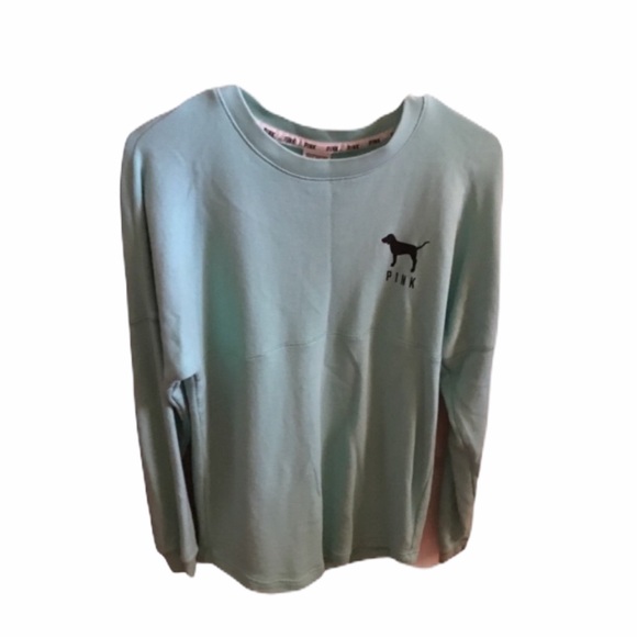 Pink light green sweatshirt. - Picture 2 of 6